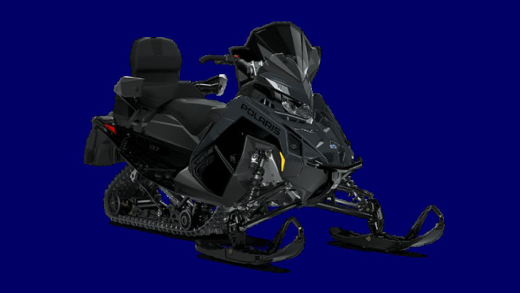 Gloss Black / Blue Dusk 2026 Polaris 650 INDY Adventure 137 at Sturgeon Motor Sports & Trans Canada RV